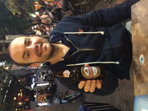 Adam was happy the beer was 30p