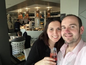 Not a bad place to wait for our flight I suppose