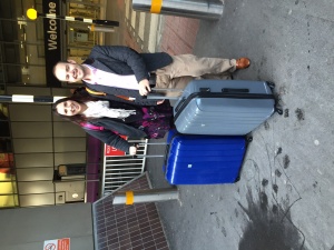 The travellers arrive at Heathrow